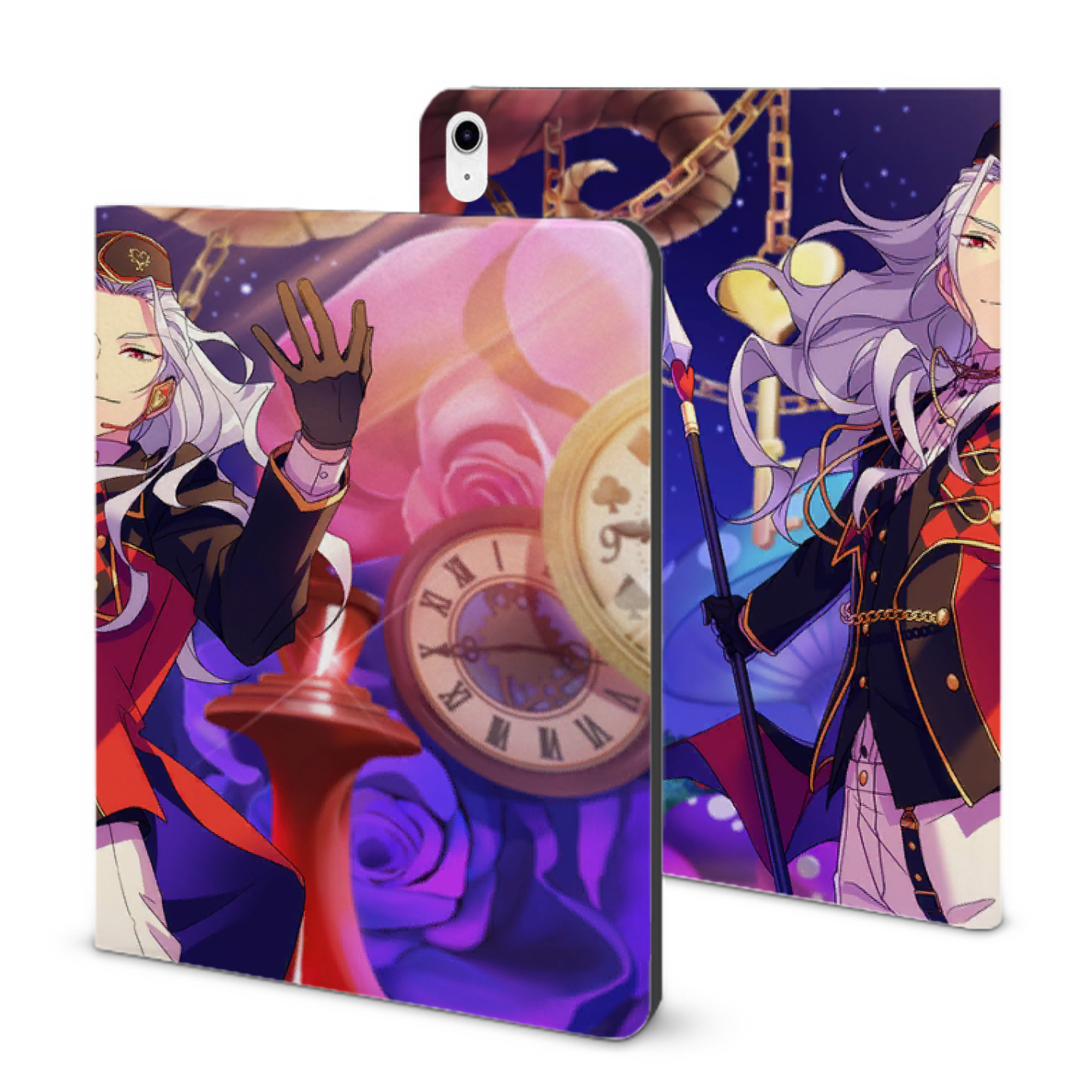 （画像用） あんさんぶるスターズ! Ensemble Stars IPad ケース ブック型 PUレザー TPU 耐衝撃 軽量 薄型 ペン収納なし 全面保護 IPad 各モデル対応